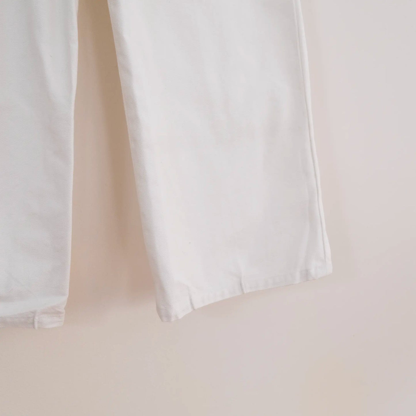 pleated canvas pants